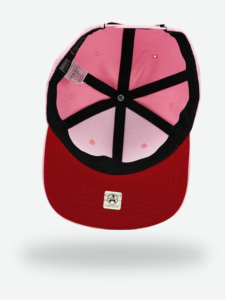 Pink with Red Snapback for wholesale by DoubleAA USA
