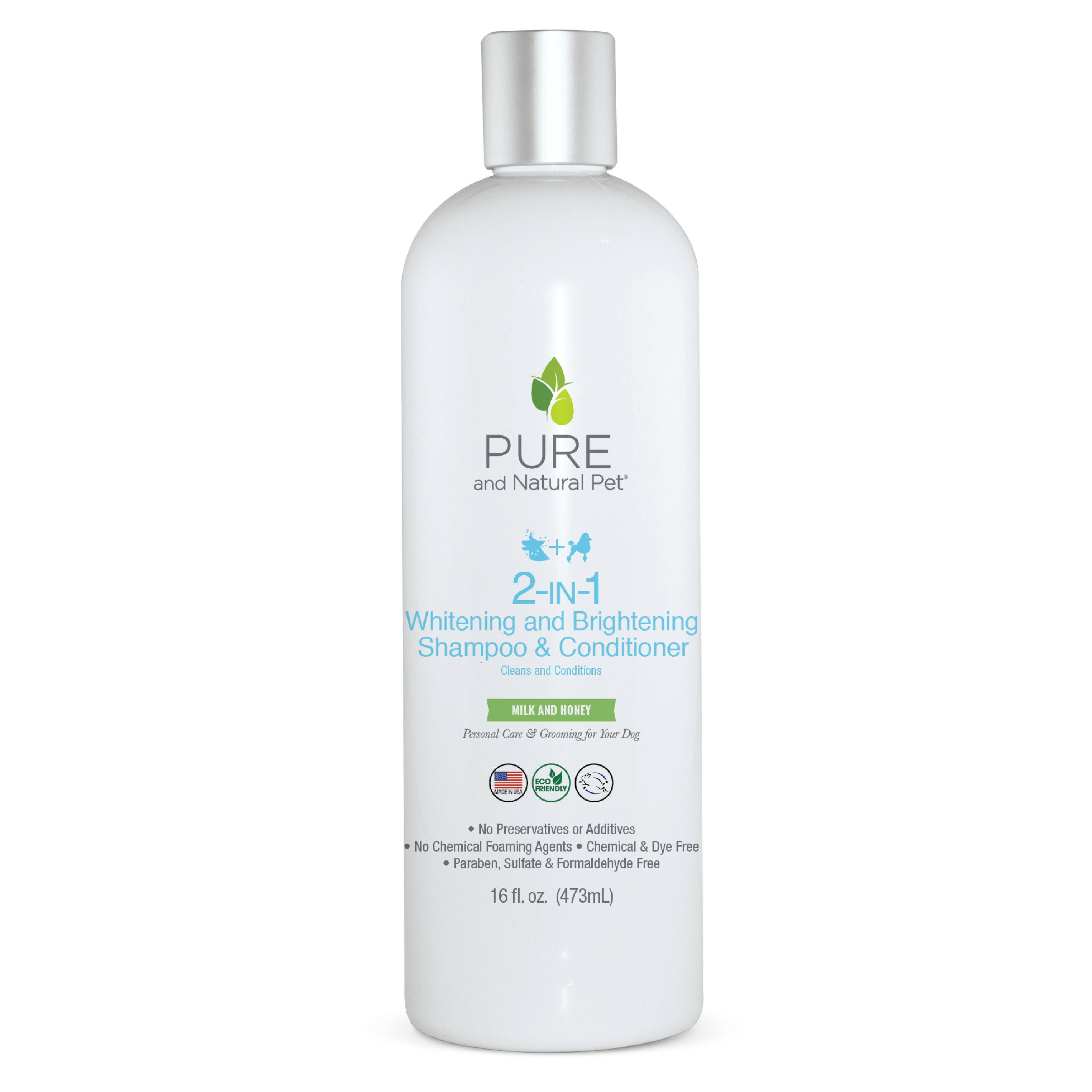 Pure and Natural Pet - Vendita all'ingrosso Shampoo - Cani - Shampoo e balsamo sbiancante e illuminante 2 in 1 - Cani0