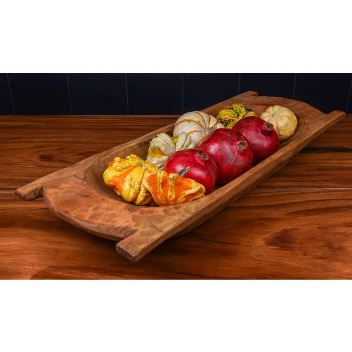 Eurostyle Trencher Deep Dough Bowl-Saranda-12 x 24-26 -Waxed for wholesale by My Amigos Imports