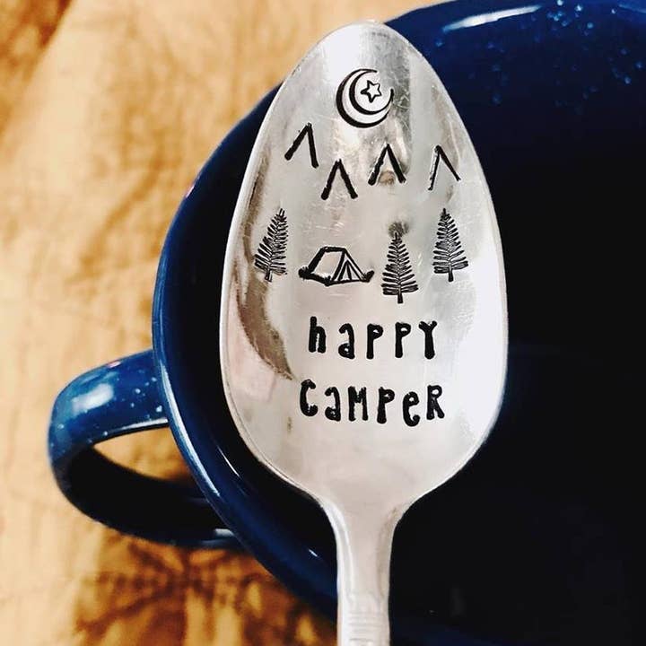 Happy Camper Spoon for wholesale by Sweet Thyme Design