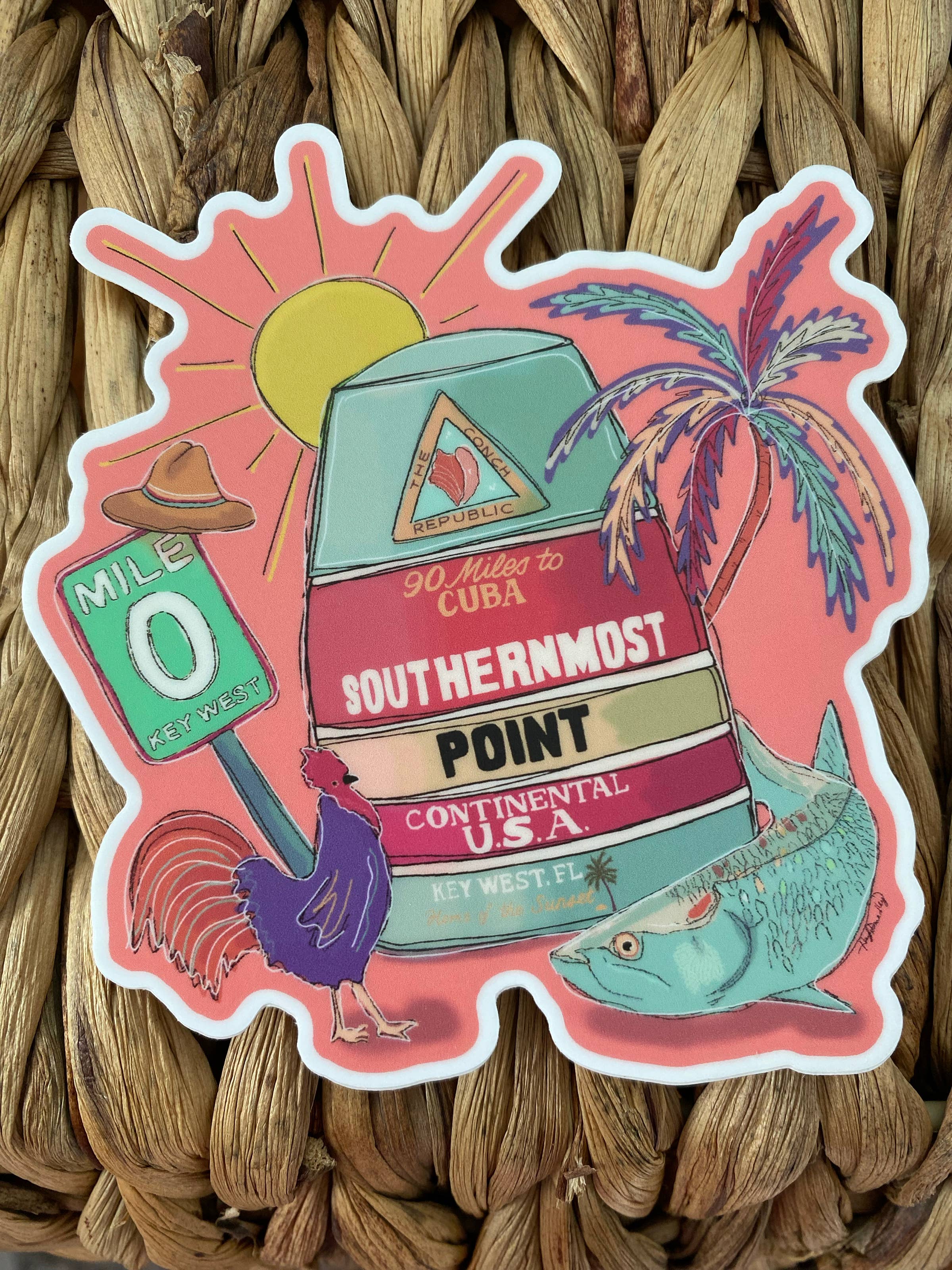 Art By Hayle - Wholesale Sticker - Key West Sticker0