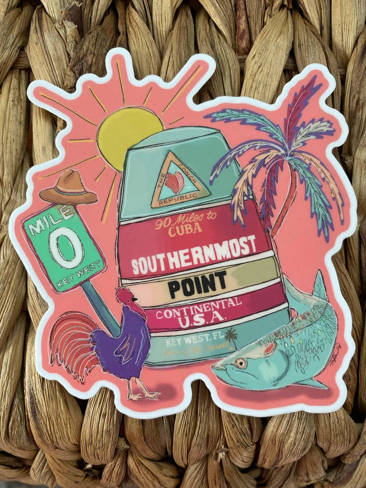 Key West Sticker for wholesale by Art By Hayle