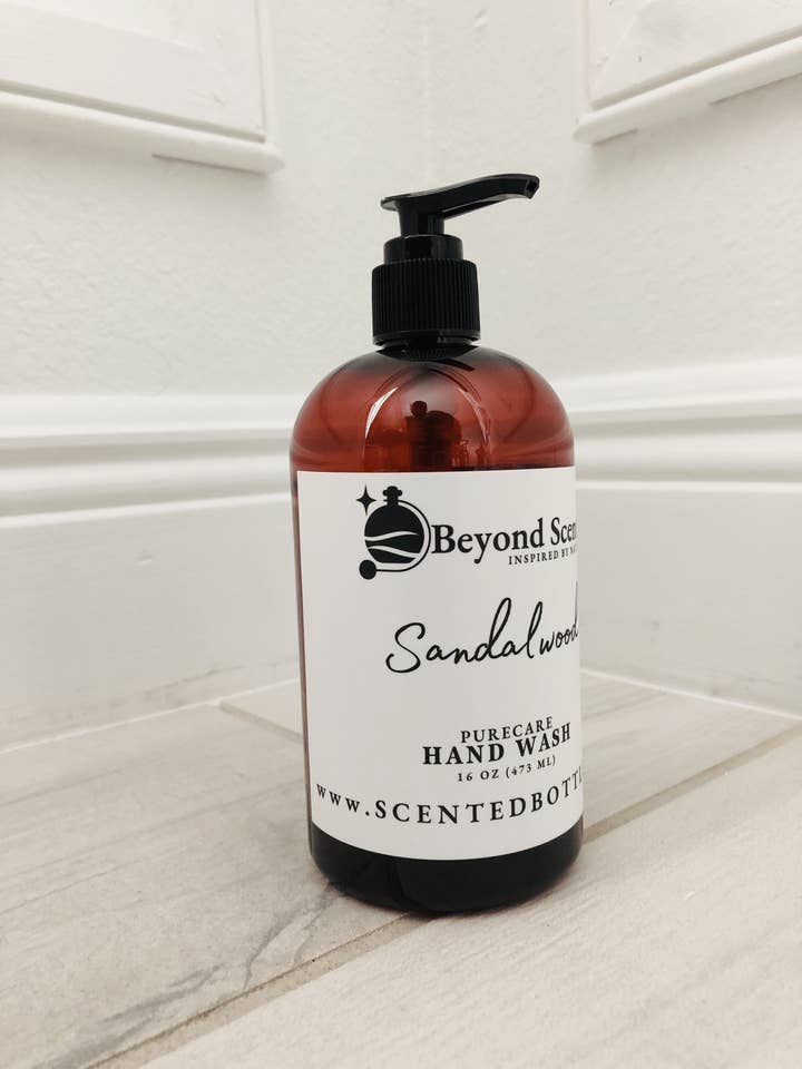 Sandalwood Hand Wash Soap (16 oz) for wholesale by Beyond Scent Inc.