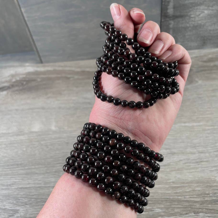 Keystone Crystals - Wholesale Beaded Bracelet - Gemstone Beaded Stretch Bracelets 6mm  – Bulk Jewelry 2