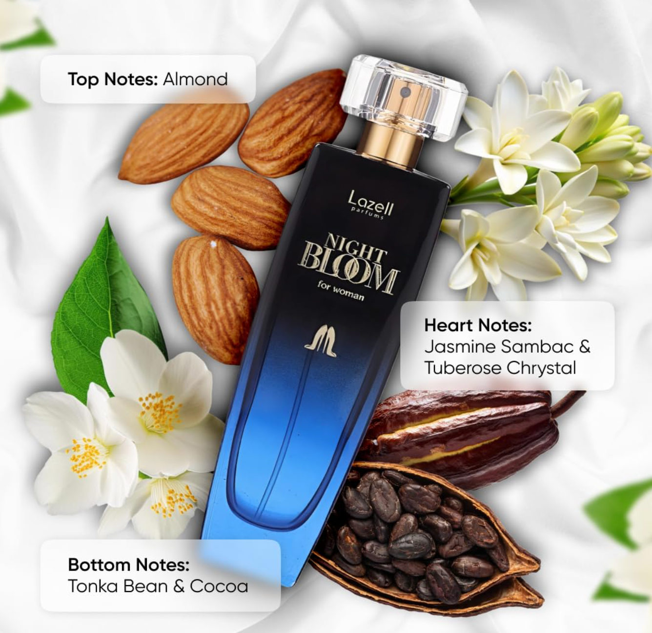 Daspar - Wholesale Perfume/eau de toilette - LAZELL NIGHT BLOOM FOR WOMEN EDP 3.4 OZ 100 ML Perfume3