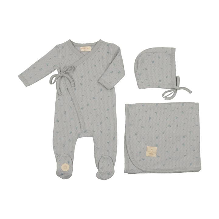 Set met wikkellagen met bladprint voor wholesale door Mon Tresor Bebe