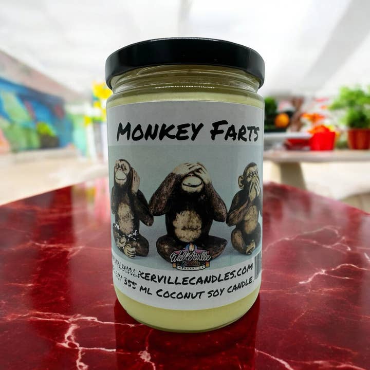 Walkerville Candles - Wholesale Jar/filled candle - Monkey Farts Eco-friendly 12 oz Coconut Soy Candle2