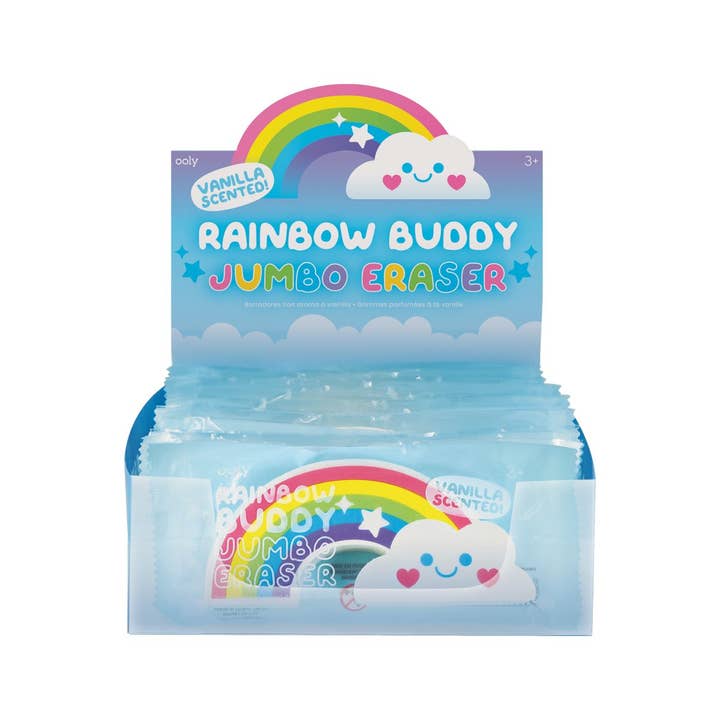 OOLY - Wholesale Eraser - Rainbow Buddy Scented Jumbo Eraser - display of 15