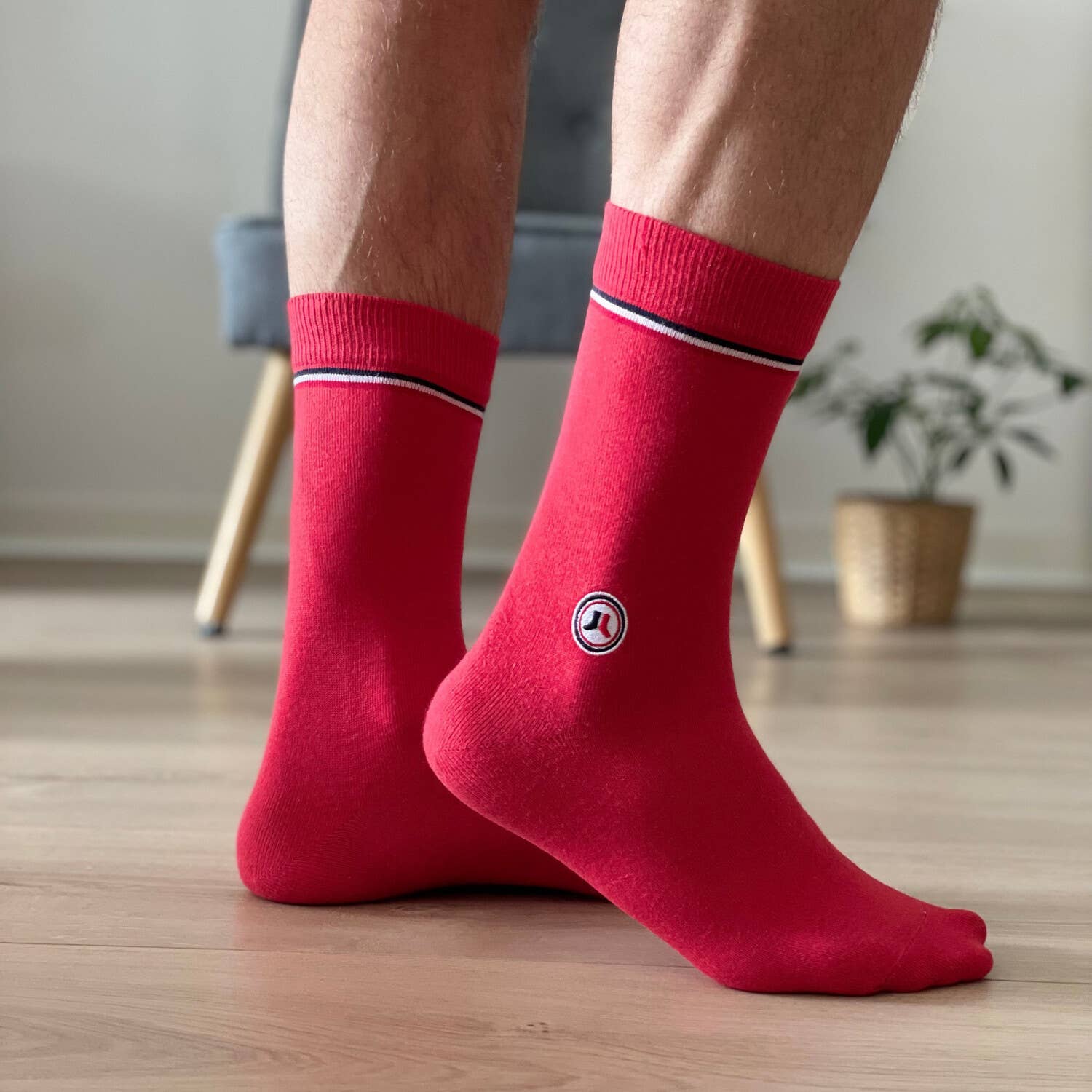 Chaussettes De Panam’ – Großhandel Socken - Unisex – Baumwollsocken „Mya“ - Rot0