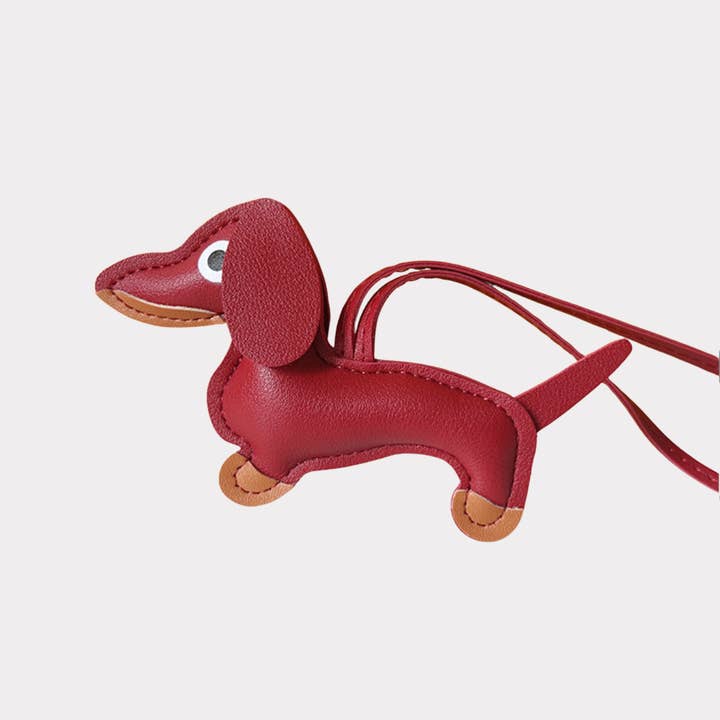 DrifWoo - Wholesale Purse/Bag Accessory - Women's - Dachshund Leather Bag Charm – Adorable Dog Charm for Bags