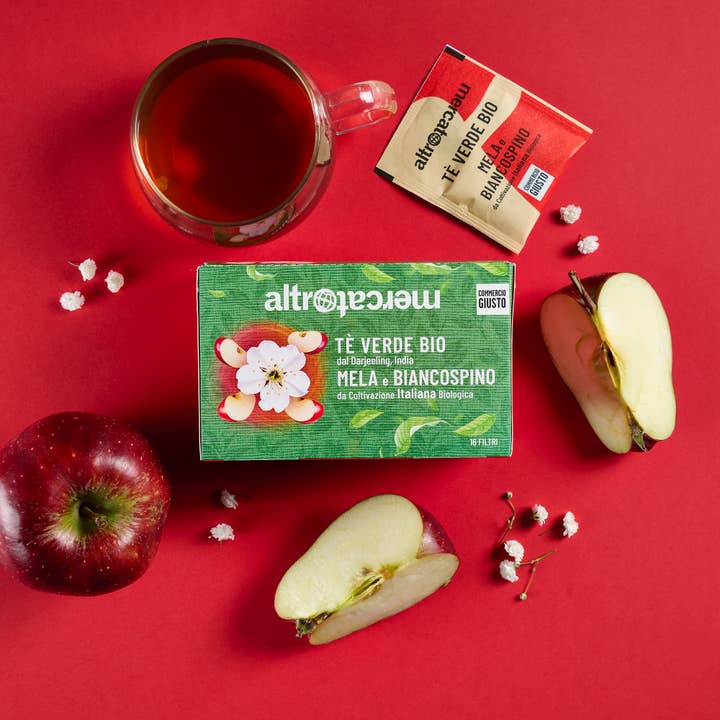 Altromercato – wholesale Tepåsar – Darjeeling grönt te med äpple och hagtorn - ekologiskt, 16 påsar - 28,8 g3