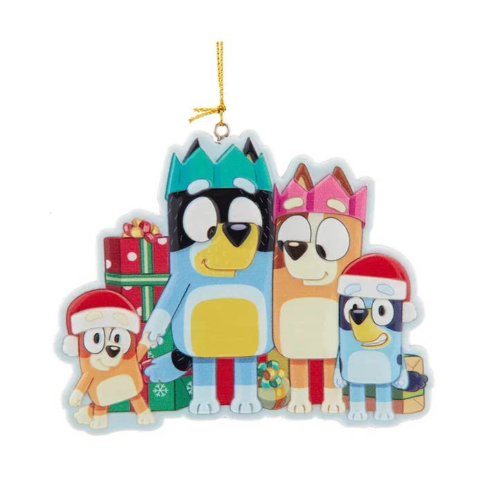 4.25" Resin Double Sided Bluey Ornament for wholesale by Kurt S. Adler, Inc.