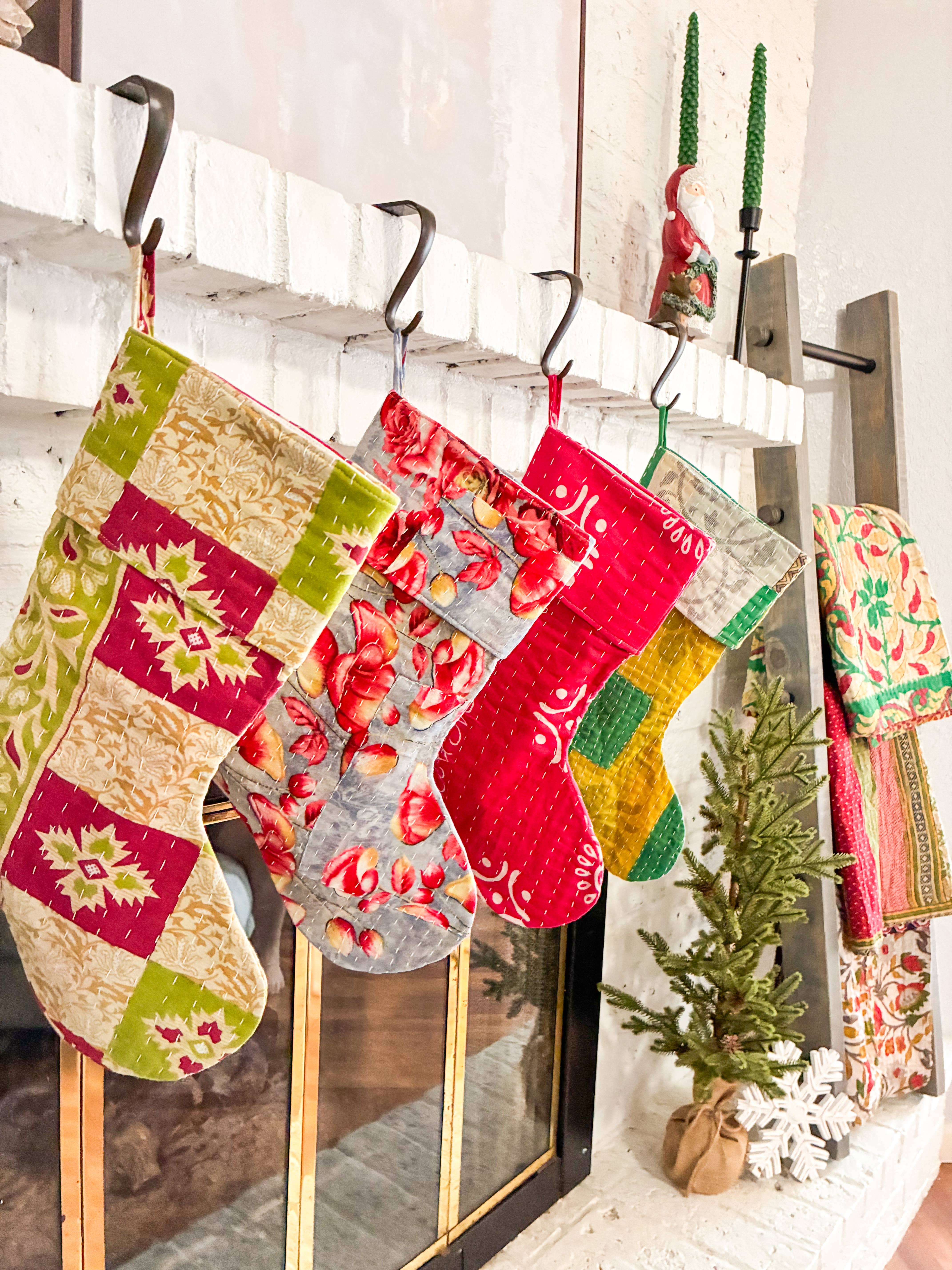 Asha Project – wholesale Holiday Stocking – Kantha Stocking1