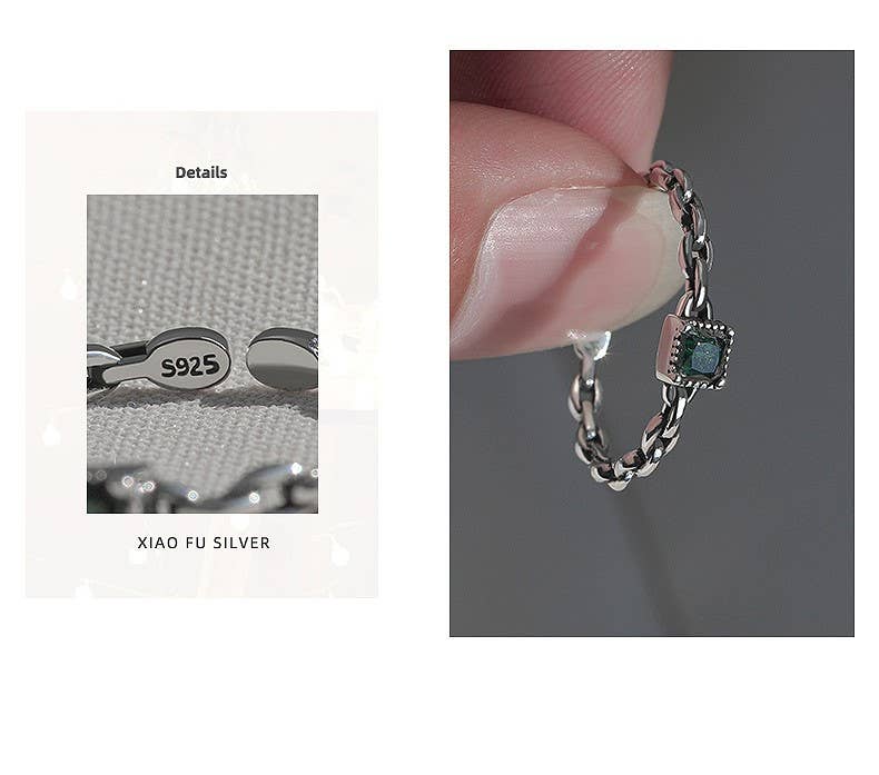 Gemscape UK – wholesale Single stone/solitaire ring – Simple Silver Ring with stone centre - Chic Jewelry2