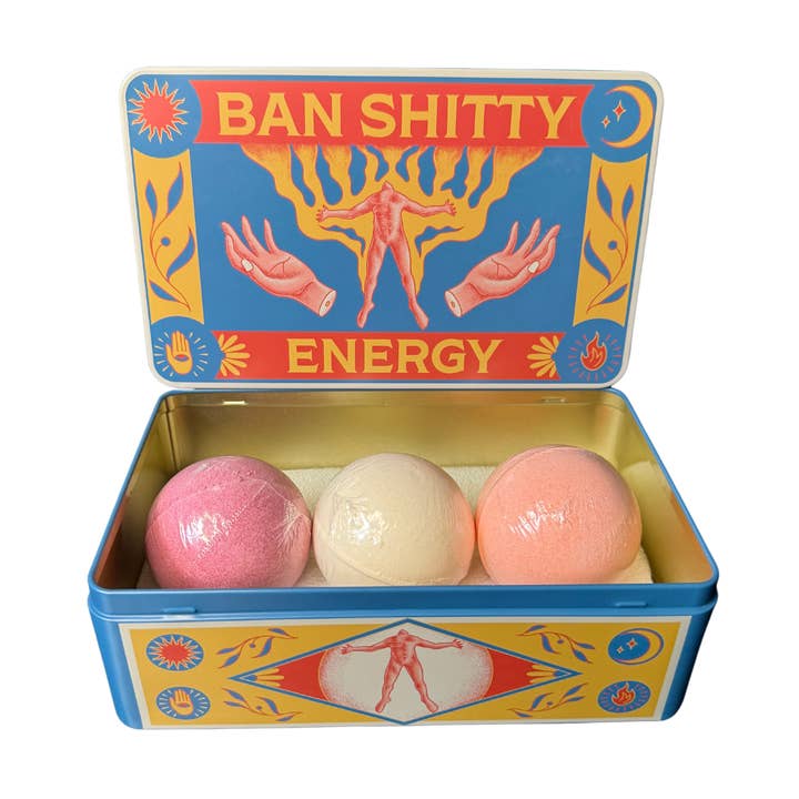 Ban Shitty Energy Bath Bomb in Tin Box (stash box funny gift for wholesale by FUN CLUB