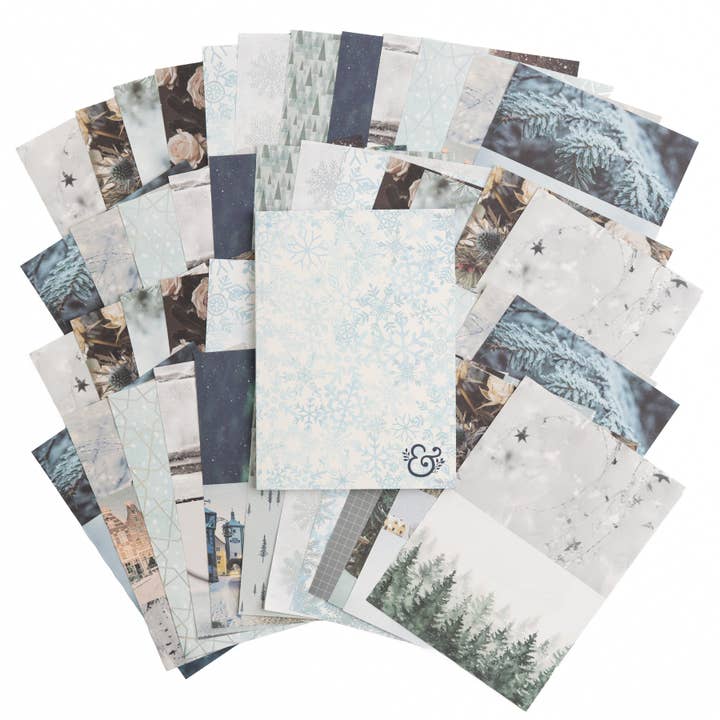 Archer and Olive - Wholesale Sketchbook/Sketchpad - Snow & Stillness Collage Paper Pad
