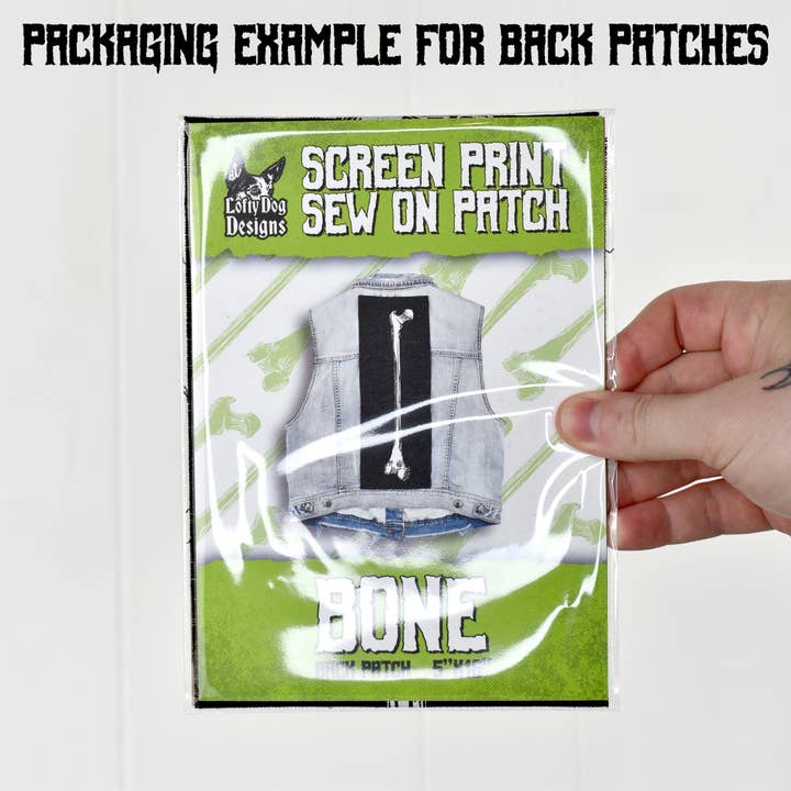 Lofty Dog Designs - Wholesale Patch - Spine Screen Printed Back Patch6