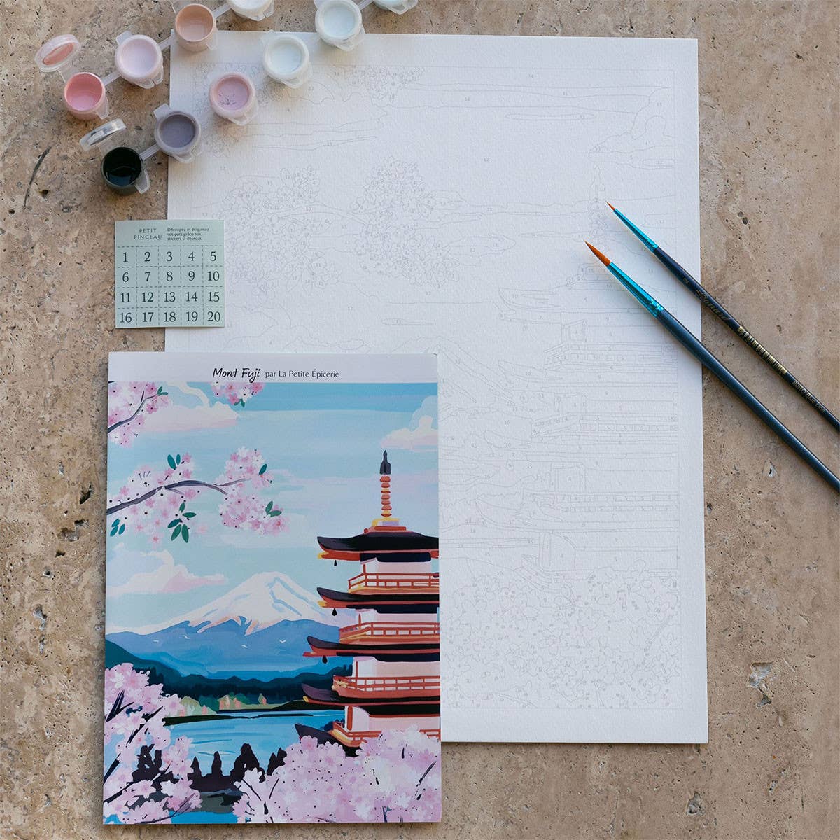La Petite Épicerie - Wholesale DIY Craft Kit - Paint by Numbers Kit - Mount Fuji3