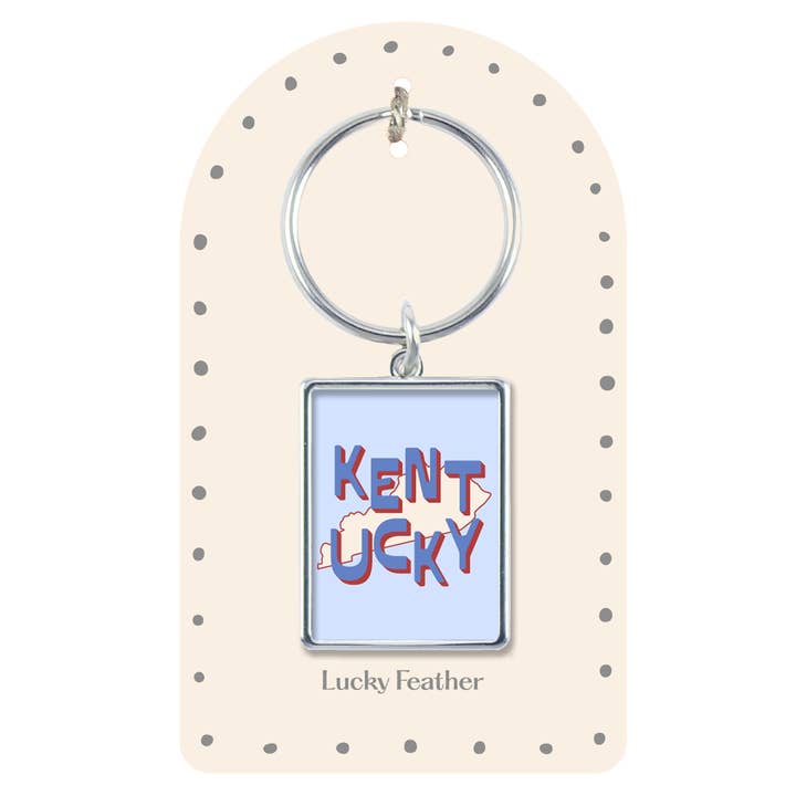 Porte-clés Amour de l'État du Kentucky - Lucky Feather pour la vente par Lucky Feather