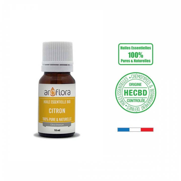 Förpackning med 6 x 10 ml ekologisk citron eterisk olja för wholesale av INNOBIZ