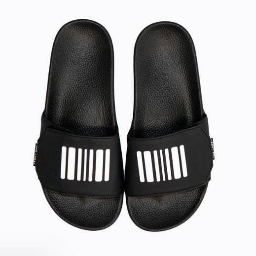 Slides à codes-barres pour femmes pour la vente par The Label LTD