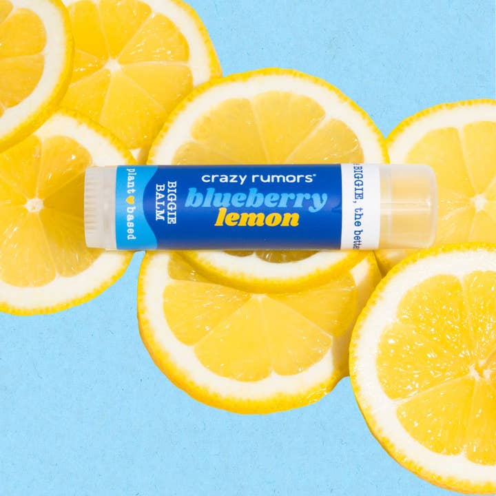 Crazy Rumors - Wholesale Lip Balm - All Natural, Vegan BIGGIE Blueberry Lemon Lip Balm