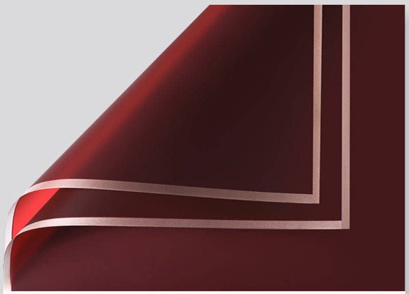 Elegant Design Supply – papel de embrulho por atacado – Papel de Presente Impermeável com Flores e Borda Dourada (20 Folhas por Pacote)29