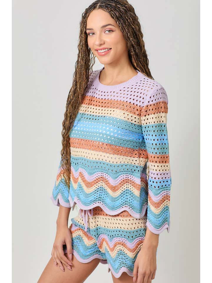 Mystree - Wholesale Pullover-trui - Dames - 61007 Open Stitch High Low Trui16