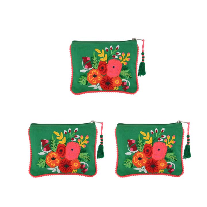 3ABPC24321_GRPK SET, 3 BOLSAS FLORALES DE 6 x 8 PULGADAS para venta al por mayor de Karma Living
