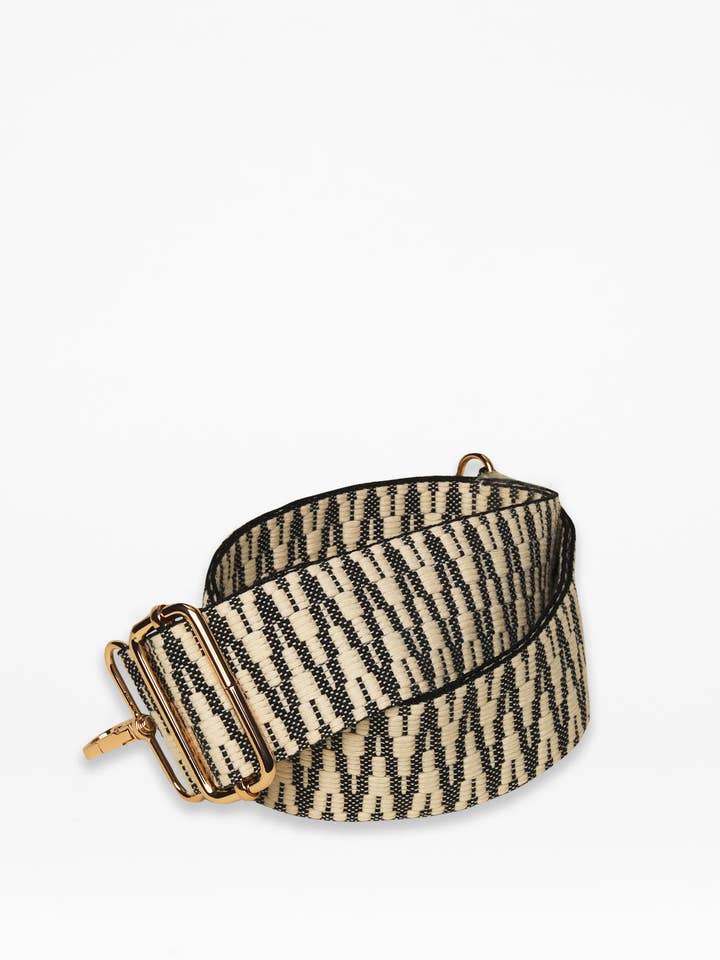Black & White Zig Zag Bag Strap for wholesale by Fenella Smith London