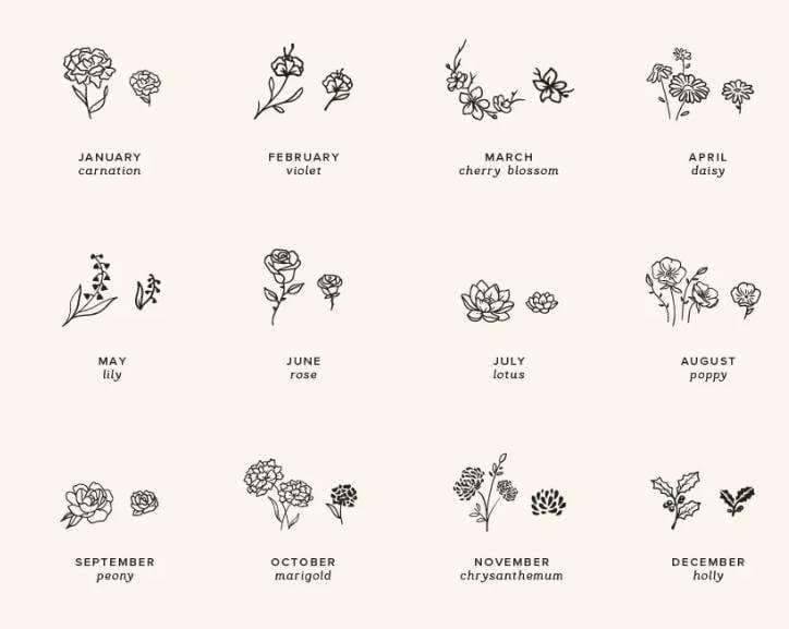 Briano Wholesale - Wholesale Pendant/Charm Necklace - Silver Birth Flower Necklaces - Stainless Steel12