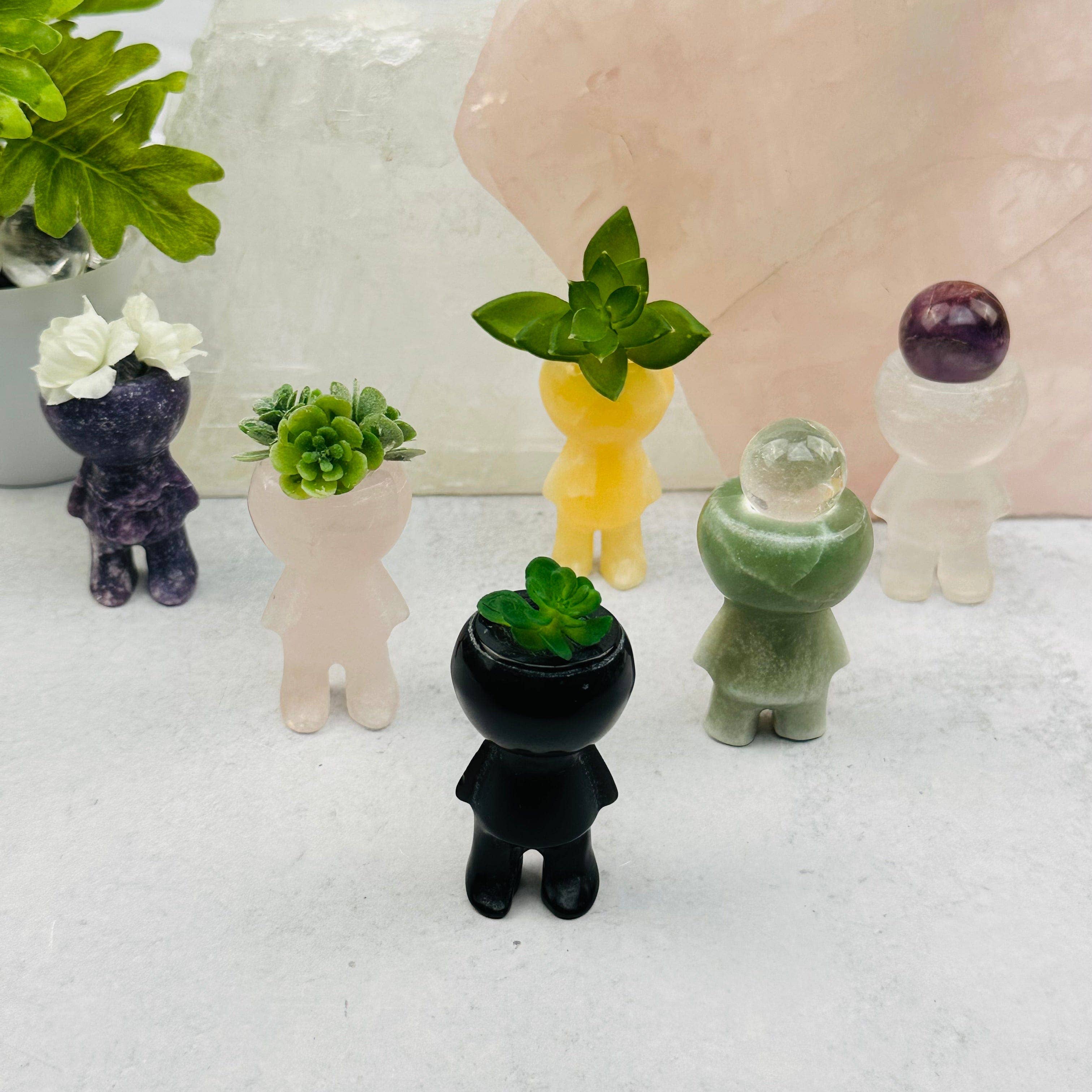 Rock Paradise - Wholesale Plant Pot - Crystal Gemstone Carved Mini Plant Holder for Air Plants2