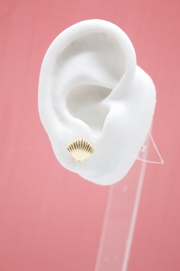 MIA Jewelry – wholesale Solitärörhängen – 18K guld fyllda havet mussla Shell Stud örhängen (L352)1