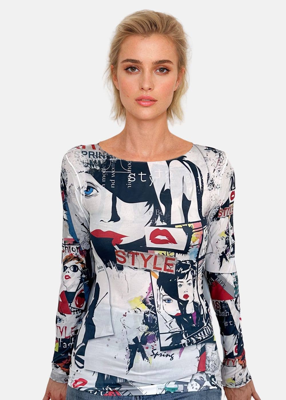 AMB Designs - Wholesale T-Shirt - Women's - In Vogue Second Skin Raw Edge Top4