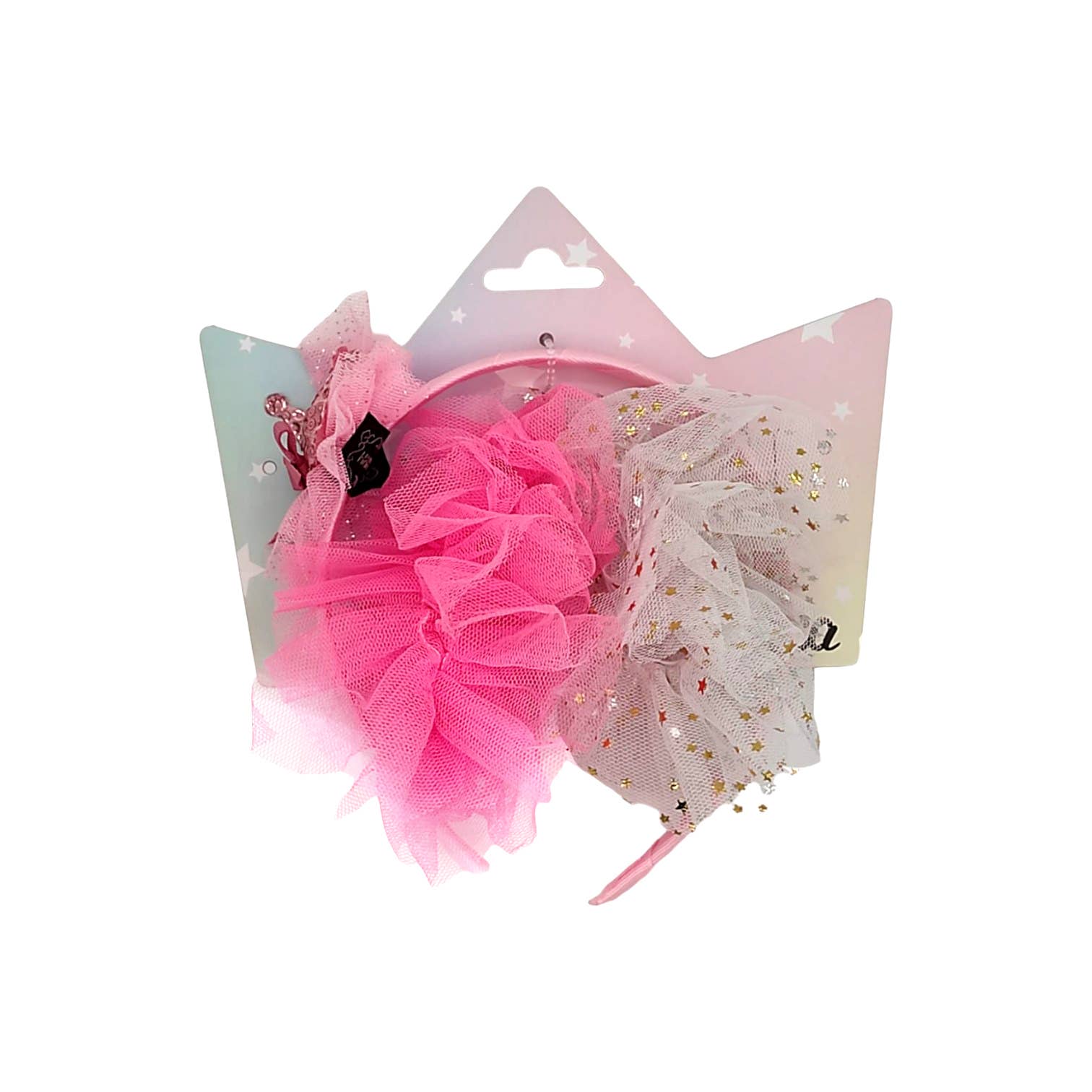 IKILIFE S.L - Vendita all'ingrosso Diadema - Bambini - Set per bambini con cerchietto in tulle, corona e 2 scrunchies1
