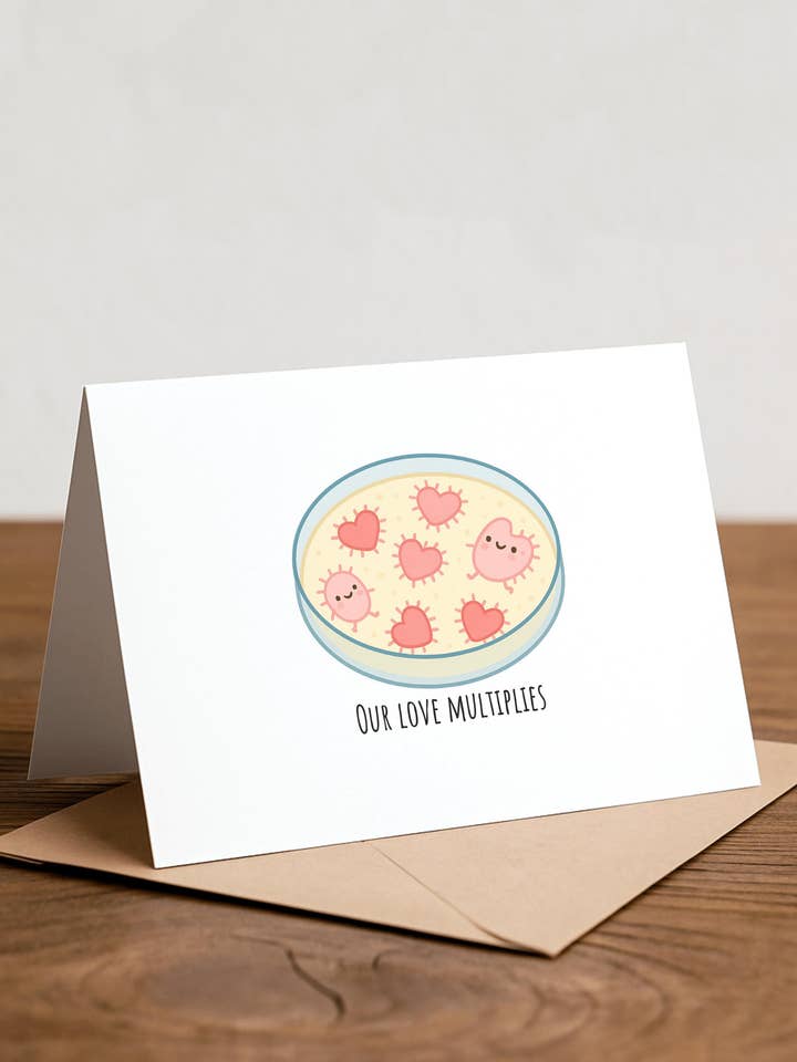 Notre amour se multiplie - bactéries, boîte de Petri, scientifique pour la vente par Chewy Lemon Studio