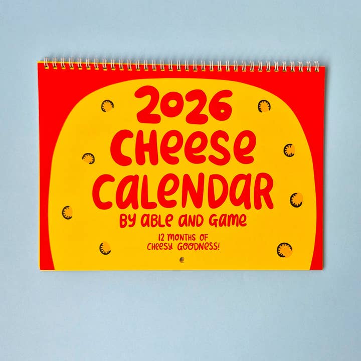 2026 Cheese Calendar for wholesale by Able And Game