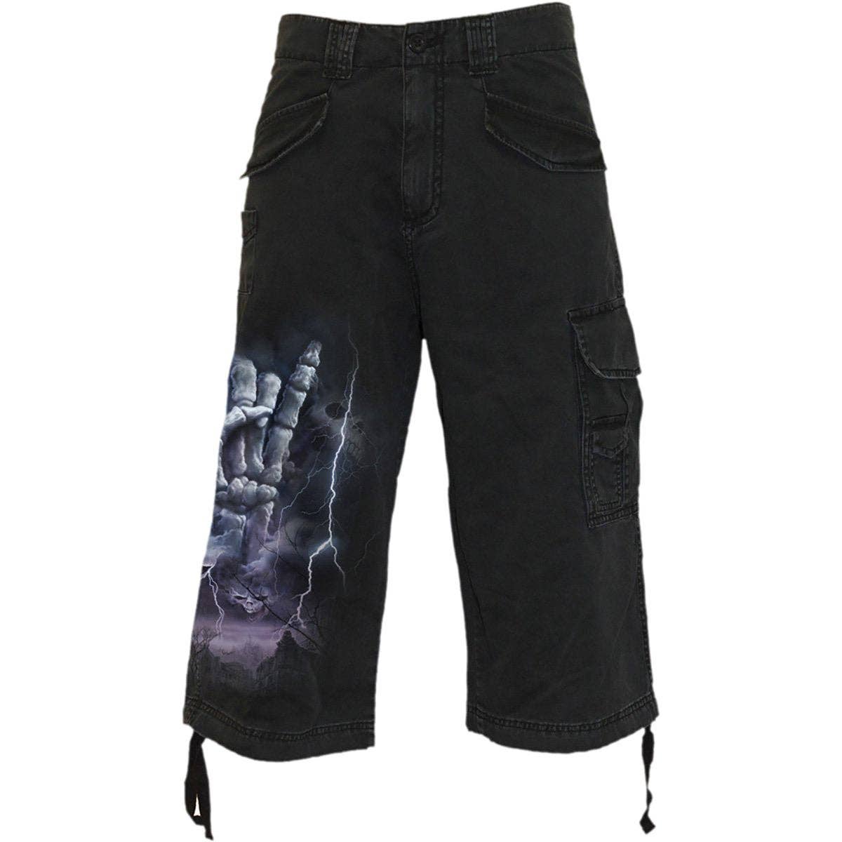 Spiral – wholesale Shorts – Men's – ROCK ETERNAL - Vintage Cargo Shorts 3/4 Long Black0