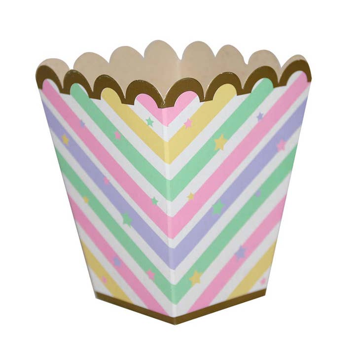 Pastel Colors Pop Corn Box Set ( 6 count) for wholesale by MI FIESTA