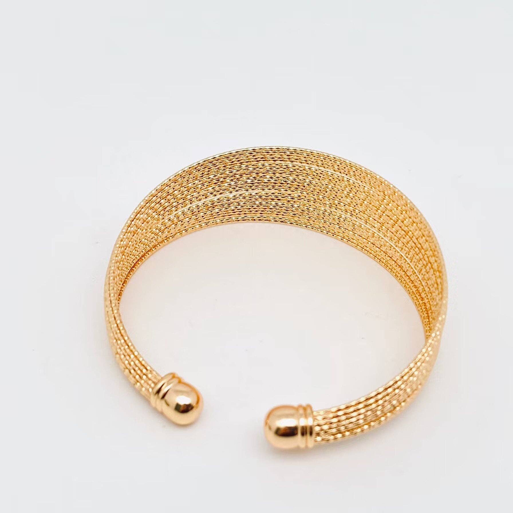Mio Queena - Wholesale Cuff Bracelet - Multi-layer Small Metal Coil Gold-plated Cuff Bangle1