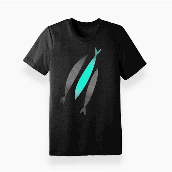 Tee Shirt-Three Fish-The Chosen-Black-Small for wholesale by Anchor Distributors