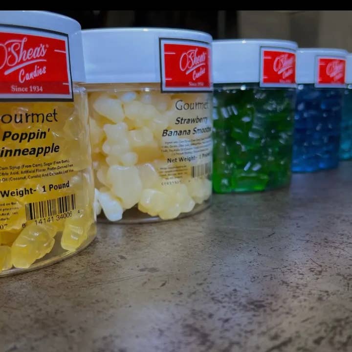 O'Shea's Candies Sweet Shop - Wholesale Gummy - Gourmet Gummy Worms “Mini Sour Worms 🪱 “w/ Jar 16OZ 7