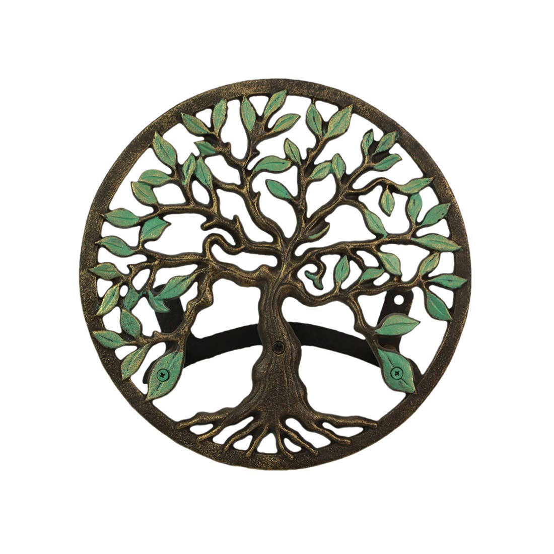 Zeckos - Wholesale Outdoor Ornament/Decor - Cast Iron Tree of Life Decorative Garden Hose Hanger 12-Inch