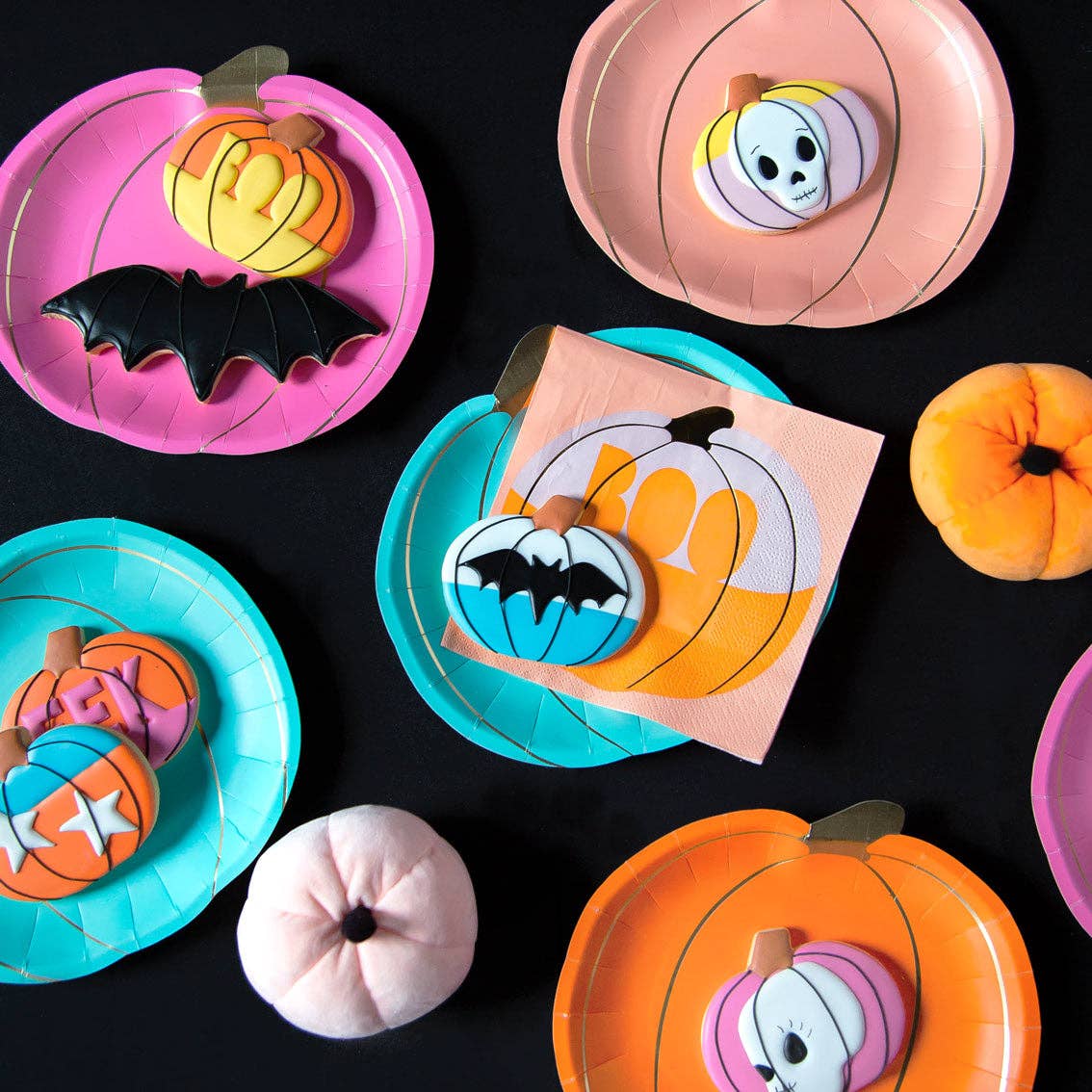 Talking Tables USA - Vente Assiette jetable - Assiettes Citrouille d'Halloween - Pack de 8 | Décoration d'Halloween |3