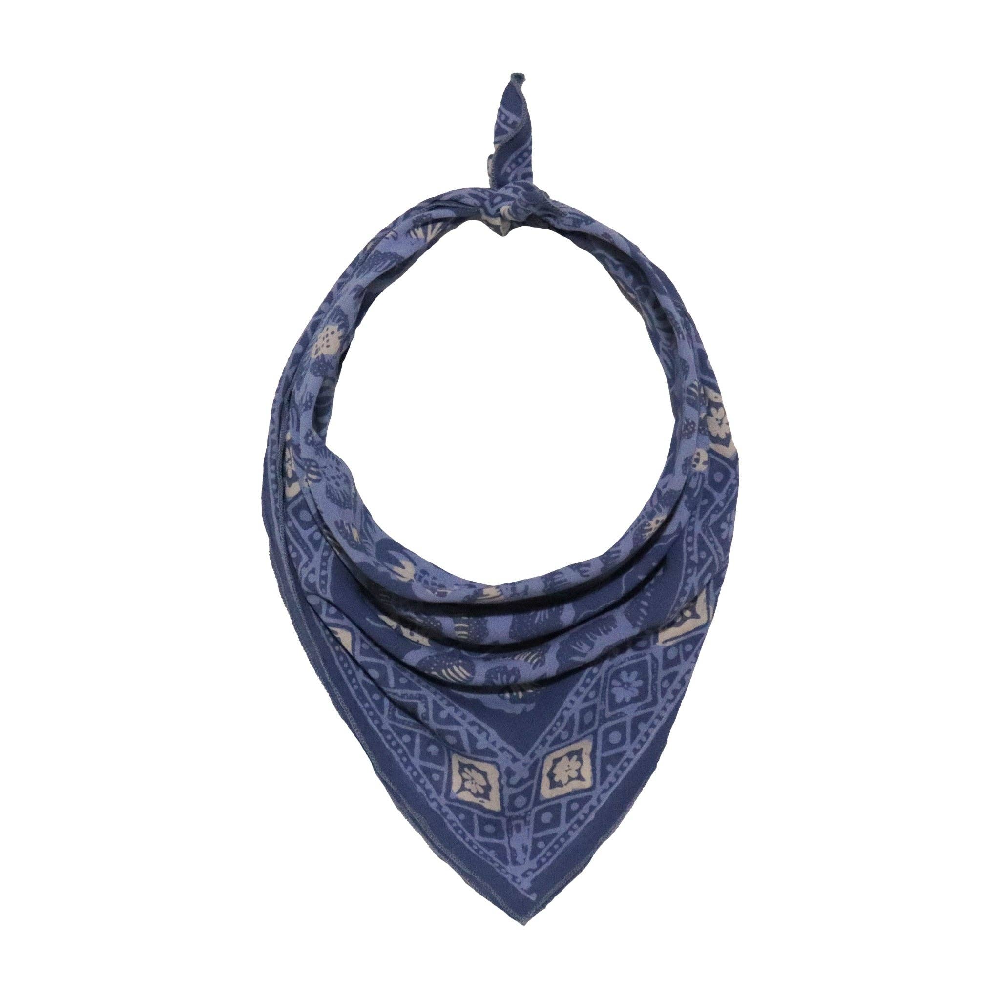 Kasih Co-op - Vendita all'ingrosso Bandana - Unisex - Bandana Batik Rose Blu, Leggero 100% cotone, Tinto a Mano Dipinto a Mano7