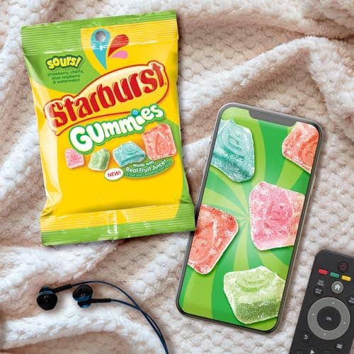 Shop The King - Wholesale Gummy - STARBURST Gummies Sours Gummy Candy, 5 oz Bag (Pack of 12)