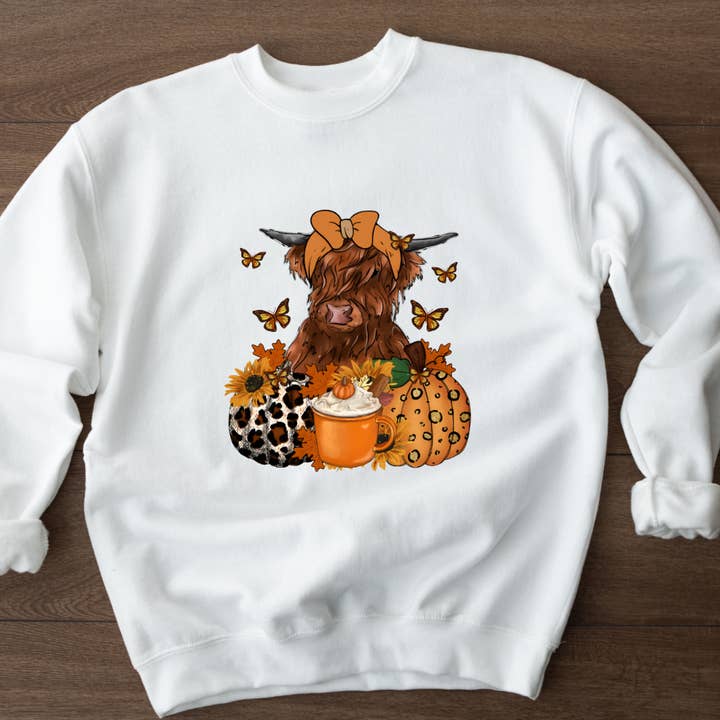 Sweatshirt Fall Highland Queda Vaca por atacado de Londas Trendy Tees