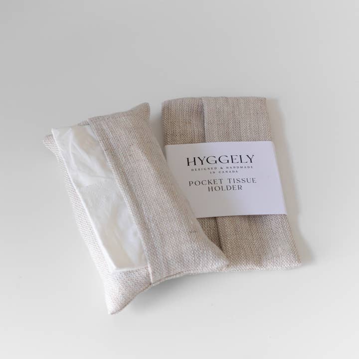 Hyggely - Vendita all'ingrosso Accessorio per borse/borsette - Unisex - Porta fazzoletti in tessuto | Formato tascabile (Piccolo) | Lino