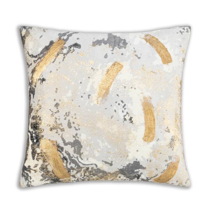 Lahana - Almohada de pincel gris marfil para venta al por mayor de Cloud 9 Design