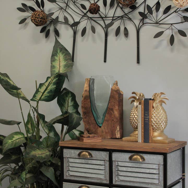 Zeckos - Wholesale Bookend - Elegant Gold Pineapple Bookends 10 Inches High5